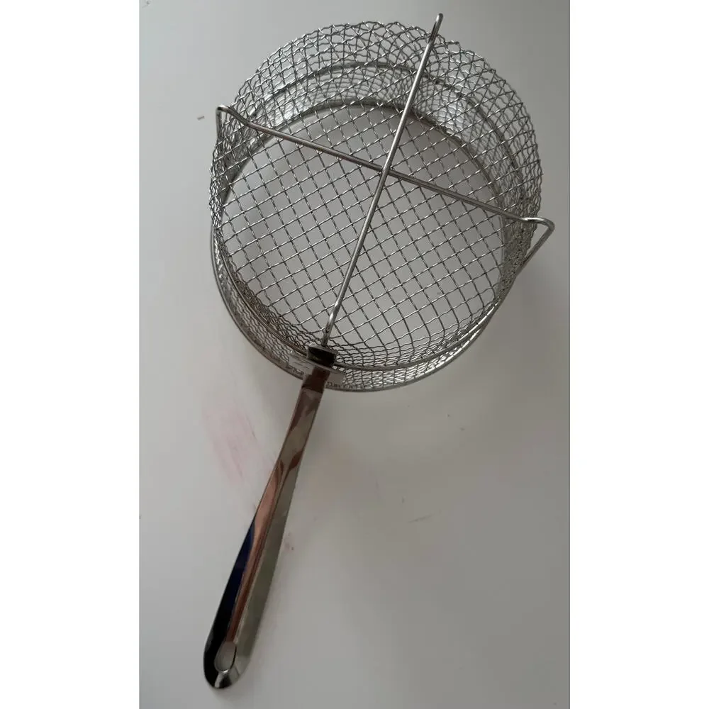 All-Clad Stainless Steel Mesh Wire Long Handle Steamer Frying Basket 7.5